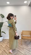 HAKİ 4783 NAKIŞLI ELBİSE 