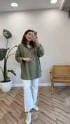 HAKİ 4808 KAPÜŞONLU TUNİK 