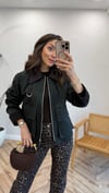 HAKİ 5303 KADİFE YAKA KISA TRENÇ 