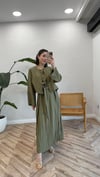 HAKİ 5915 ARKASI BAĞLAMALI ELBİSE 