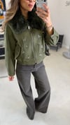 HAKİ 6485 KÜRK YAKA BOMBER CEKET