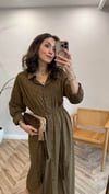 HAKİ 6721 SÜET GÖMLEK ELBİSE