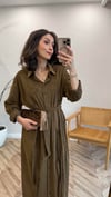 HAKİ 6721 SÜET GÖMLEK ELBİSE