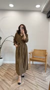 HAKİ 6721 SÜET GÖMLEK ELBİSE