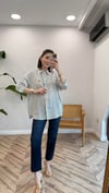 HAKİ 7066 CİZGİLİ GÖMLEK 