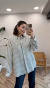 HAKİ 7066 CİZGİLİ GÖMLEK 