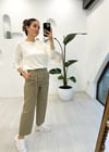 HAKİ 71176 KEMERLİ PAPERBAG PANTOLON