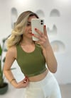 HAKİ CROP BLUZ