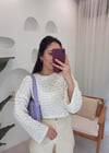 HAM EKRU KABARTMA DESEN TRİKO KAZAK