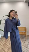 İNDİGO 5915 ARKASI BAĞLAMALI ELBİSE 