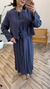 İNDİGO 5915 ARKASI BAĞLAMALI ELBİSE 