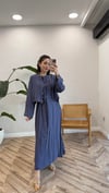İNDİGO 5915 ARKASI BAĞLAMALI ELBİSE 