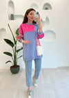 İRİS SATEN GARNİLLİ BLOK SWEAT