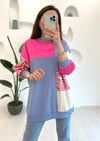 İRİS SATEN GARNİLLİ BLOK SWEAT