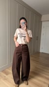 KAHVE 0021 GABARDİN BALON PANTOLON