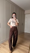 KAHVE 0021 GABARDİN BALON PANTOLON