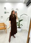 KAHVE 0058 POLO YAKA ELBİSE