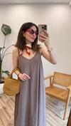 KAHVE 0229 ASKILI ELBİSE
