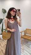 KAHVE 0229 ASKILI ELBİSE