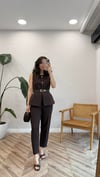 KAHVE 0430 KEMERLİ PANTOLON 