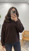 KAHVE 0640 BİSİKLET YAKA KAZAK