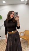 KAHVE 0667 DİK YAKA BLUZ 