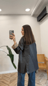 KAHVE 0700 KADİFE YAKA CEKET 