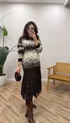 KAHVE 0709 TÜL ASİMETRİK ETEK 