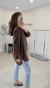 KAHVE 0774 TAŞ İŞLEMELİ TUNİK