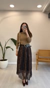 KAHVE 0848 KEMERLİ ETEK 