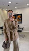 KAHVE 0980 KEMERLİ CEKET 