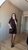KAHVE 1001 TAŞLI ELBİSE 