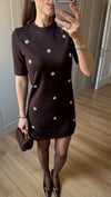 KAHVE 1001 TAŞLI ELBİSE 