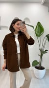 KAHVE 1019 KADİFE GÖMLEK 
