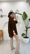 KAHVE 1019 KADİFE GÖMLEK 