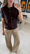 KAHVE 1019 KISA KOL TRİKO HIRKA