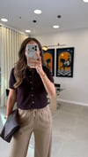 KAHVE 1019 KISA KOL TRİKO HIRKA