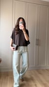 KAHVE 1025 DANTEL DETAY TRİKO 