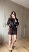 KAHVE 1040 KEMERLİ ŞORT 
