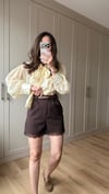 KAHVE 1040 KEMERLİ ŞORT 