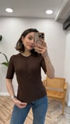 KAHVE 10731 FİTİLLİ DÜĞMELİ TRİKO 