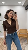 KAHVE 10731 FİTİLLİ DÜĞMELİ TRİKO 