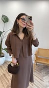 KAHVE 1137 GÖMLEK ELBİSE TAKIM