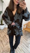 KAHVE 1142 DESENLİ HIRKA  
