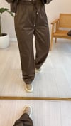 KAHVE 1229 SATEN PANTOLON 
