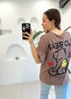 KAHVE 1259 SAD BEAR BASKILI TSHİRT 