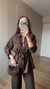 KAHVE 1279 CEKET PANTOLON TAKIM 