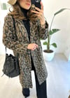 KAHVE 15206 LEOPAR DESEN KABAN 