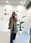 KAHVE 15206 LEOPAR DESEN KABAN 
