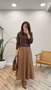 KAHVE 18203 DERİ ETEK 